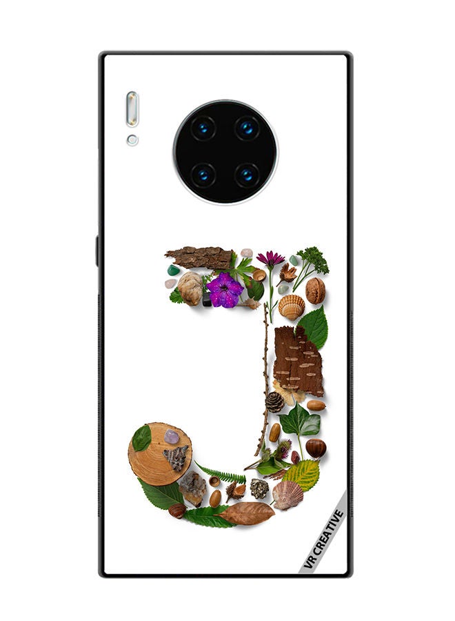 VR CREATIVE Protective Case Cover For Huawei Mate 30 Pro Alphabet J Design Multicolour - Image 1