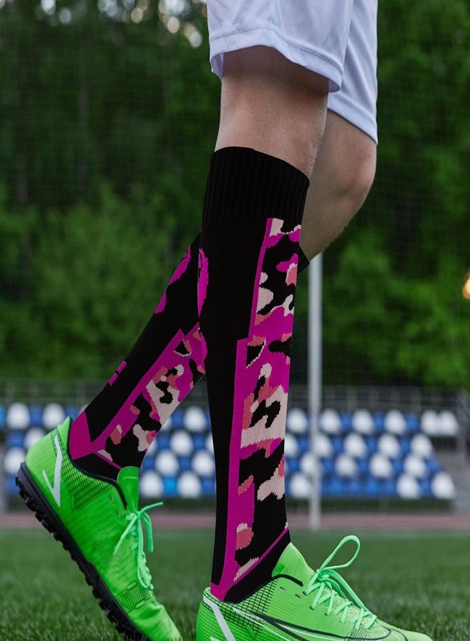 QEES Pink Sports Breast Cancer Awareness Socks For Youth Boys Adults Women Men (US, Alpha, Large, X-Large, Regular, Regular, L, PInk+Black) - Image 5