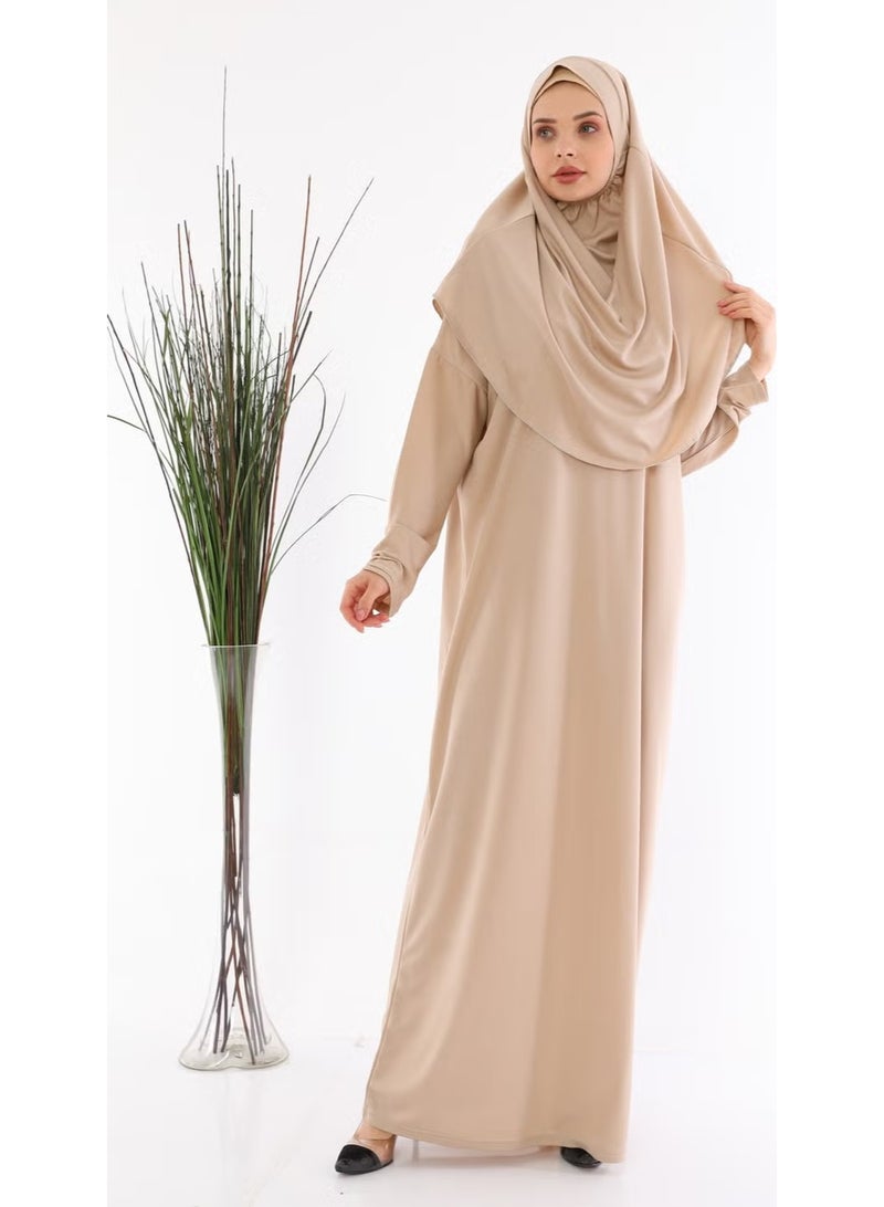 Medipek Easy-to-Wear One-Piece Prayer Dress Mink - Image 1