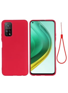HuHa Case Cover For Xiaomi Mi 10T / 10T Pro 5G / Redmi K30T / Redmi K30S Pure Color Liquid Silicone Shockproof Full Coverage Case Red 