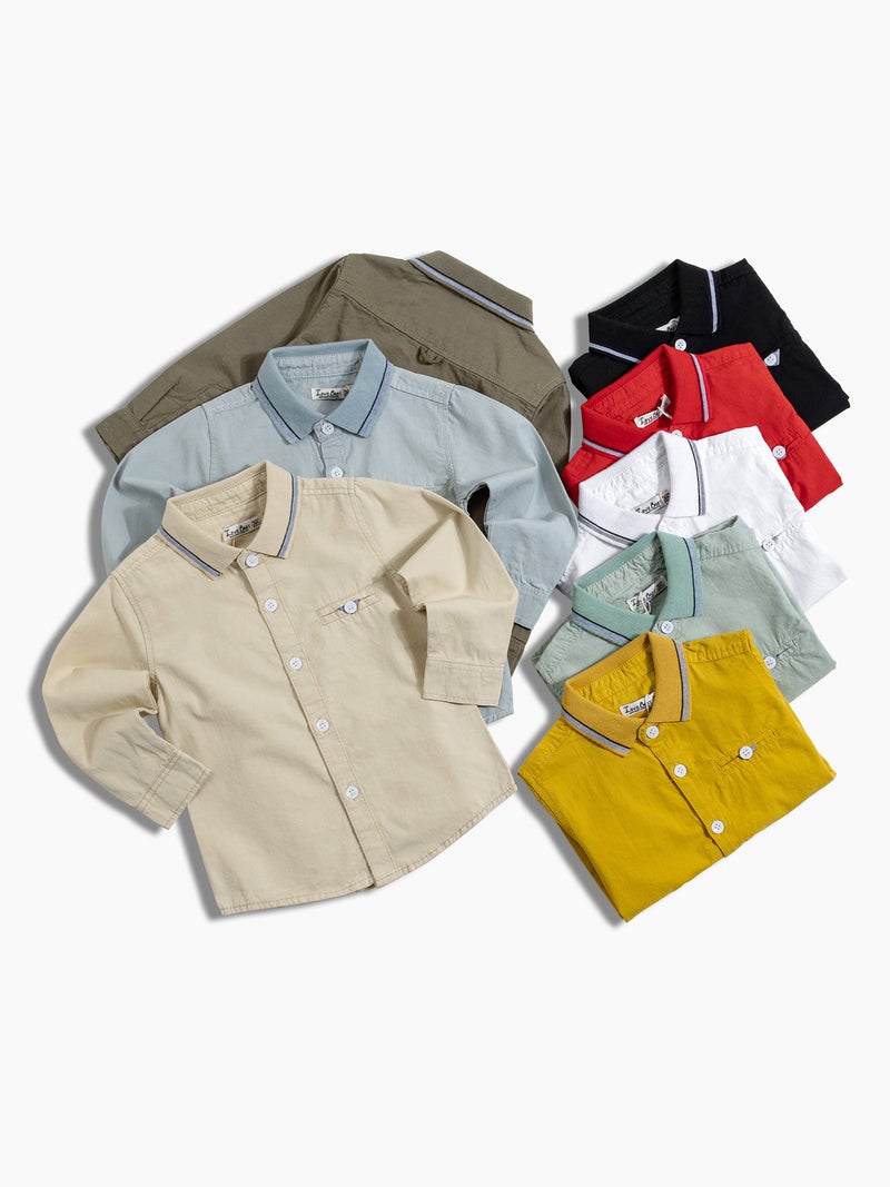 Children'S Clothing Shirt Spring Children'S Baby Cotton Coat Boys' Fashion Shirt Children'S Casual Shirt - Image 2