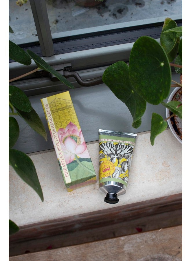 the english soap company The English Soap Company Royal Botanical Gardens Kew Hand Cream, Luxury Pineapple Hand Cream, Moisturising Hand Cream for Men and Women, Pineapple and Pink Lotus Scent 75ml  - Image 4