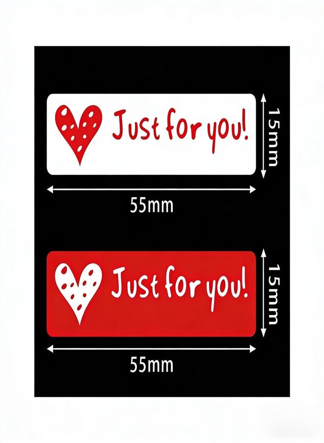 ylnurac 200Pcs Valentines Glitter Red Heart Stickers - Image 5