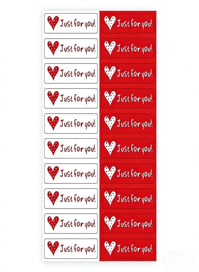 ylnurac 200Pcs Valentines Glitter Red Heart Stickers - Image 1