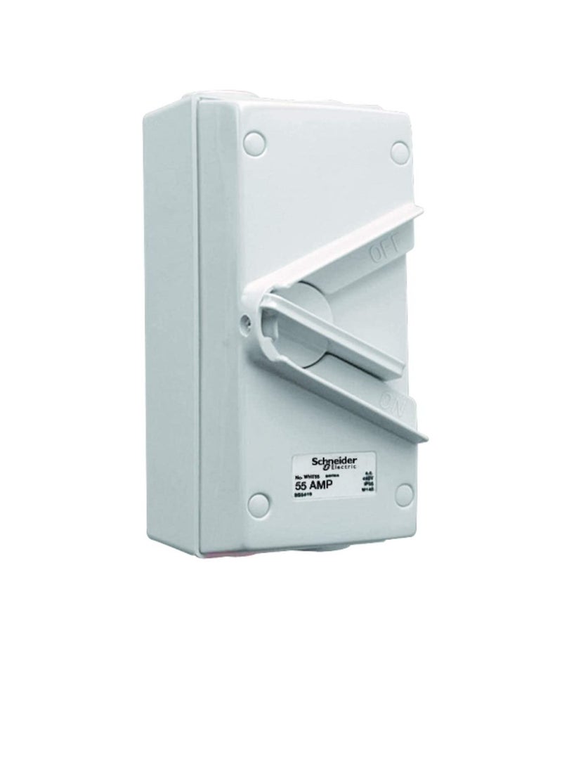 Schneider Electric 55A 440V Surface Mount Triple Pole Isolating Switch IP66 weatherproof - Image 2
