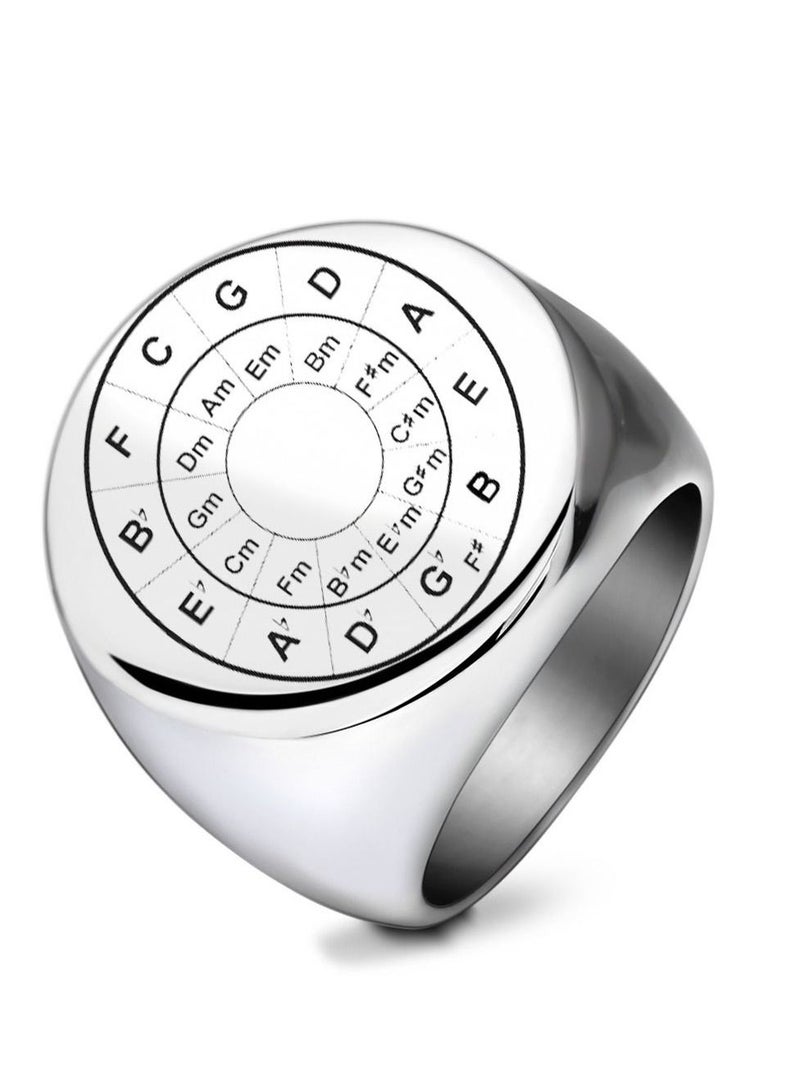 Loquat Stainless Steel Solid Polished Signet Ring