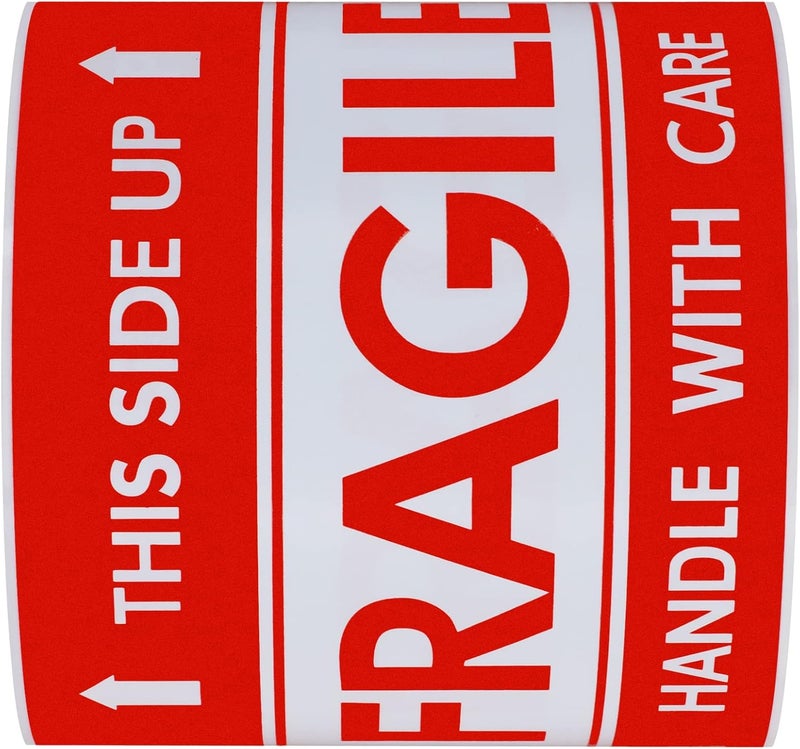 Hybsk This Side Up Fragile Stickers 3x5 inch - 100 Adhesive Labels for Shipping and Packing - Image 3