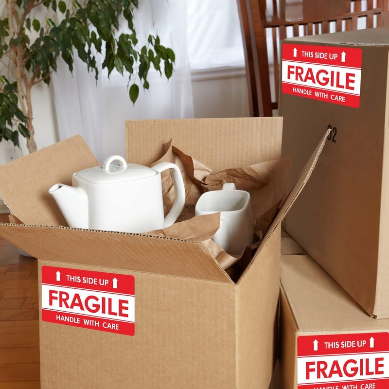 Hybsk This Side Up Fragile Stickers 3x5 inch - 100 Adhesive Labels for Shipping and Packing - Image 5