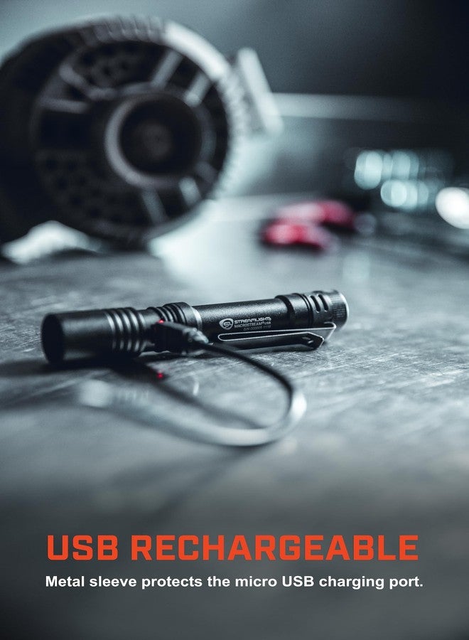Streamlight 66320 MacroStream USB 500-Lumen 2000-Candela Rechargeable EDC Compact LED Flashlight with USB Cable, Black - Image 4