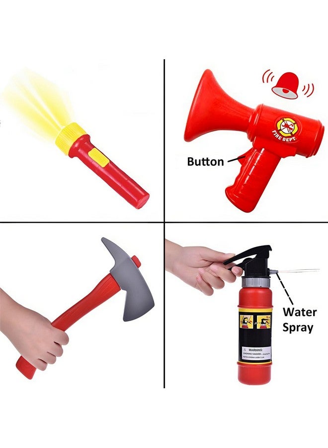 Liberty imports Liberty Imports 12 Piece Kids Fireman Costume Gear Firefighter Chief Dress Up Clothes for Role Play Toy Set with Backpack Water Gun, Fire Extinguisher and Accessories  - Image 5