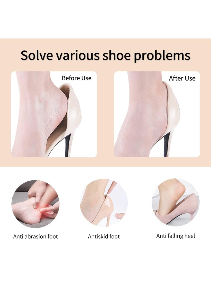 Sweet seven 4Pairs Heel Pads for Shoes That are Too Big Heel Inserts for Women Anti-Slip Heel Grips Liner Cushions and Inserts for Women Men's Shoe Heel Inserts Prevent Rubbing Blisters Heel Slipping - Image 5