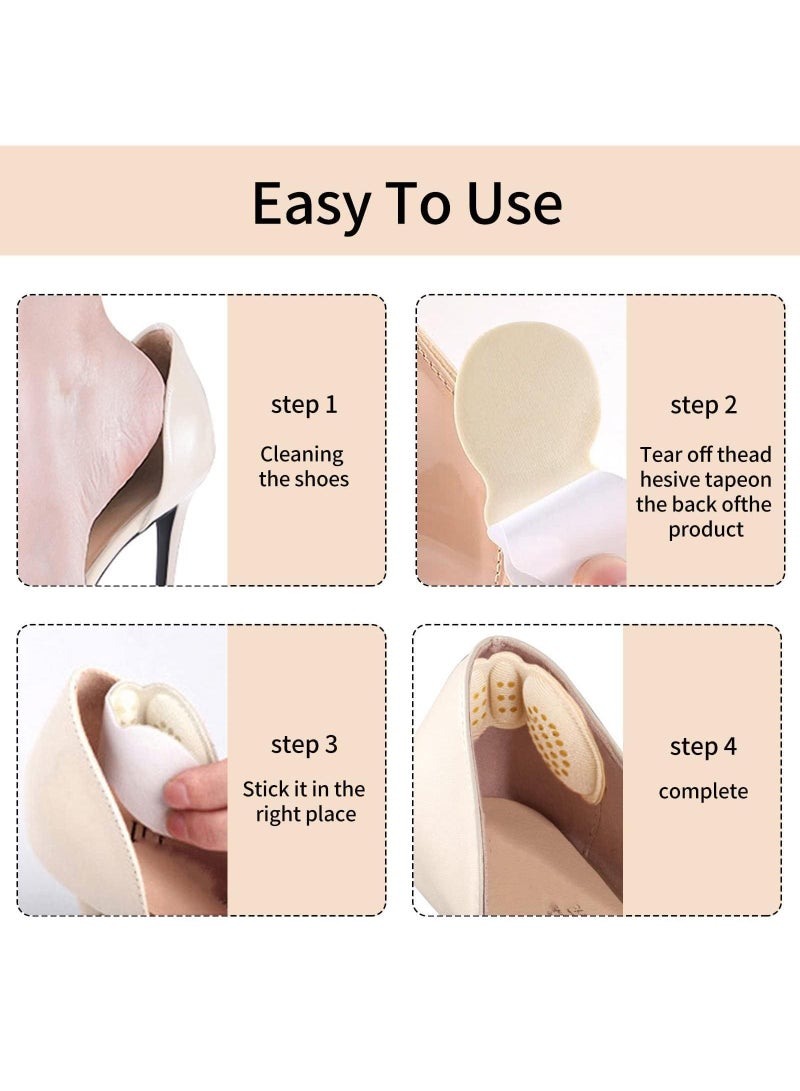 Sweet seven 4Pairs Heel Pads for Shoes That are Too Big Heel Inserts for Women Anti-Slip Heel Grips Liner Cushions and Inserts for Women Men's Shoe Heel Inserts Prevent Rubbing Blisters Heel Slipping - Image 4