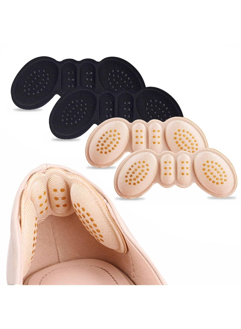 Sweet seven 4Pairs Heel Pads for Shoes That are Too Big Heel Inserts for Women Anti-Slip Heel Grips Liner Cushions and Inserts for Women Men's Shoe Heel Inserts Prevent Rubbing Blisters Heel Slipping - Image 1