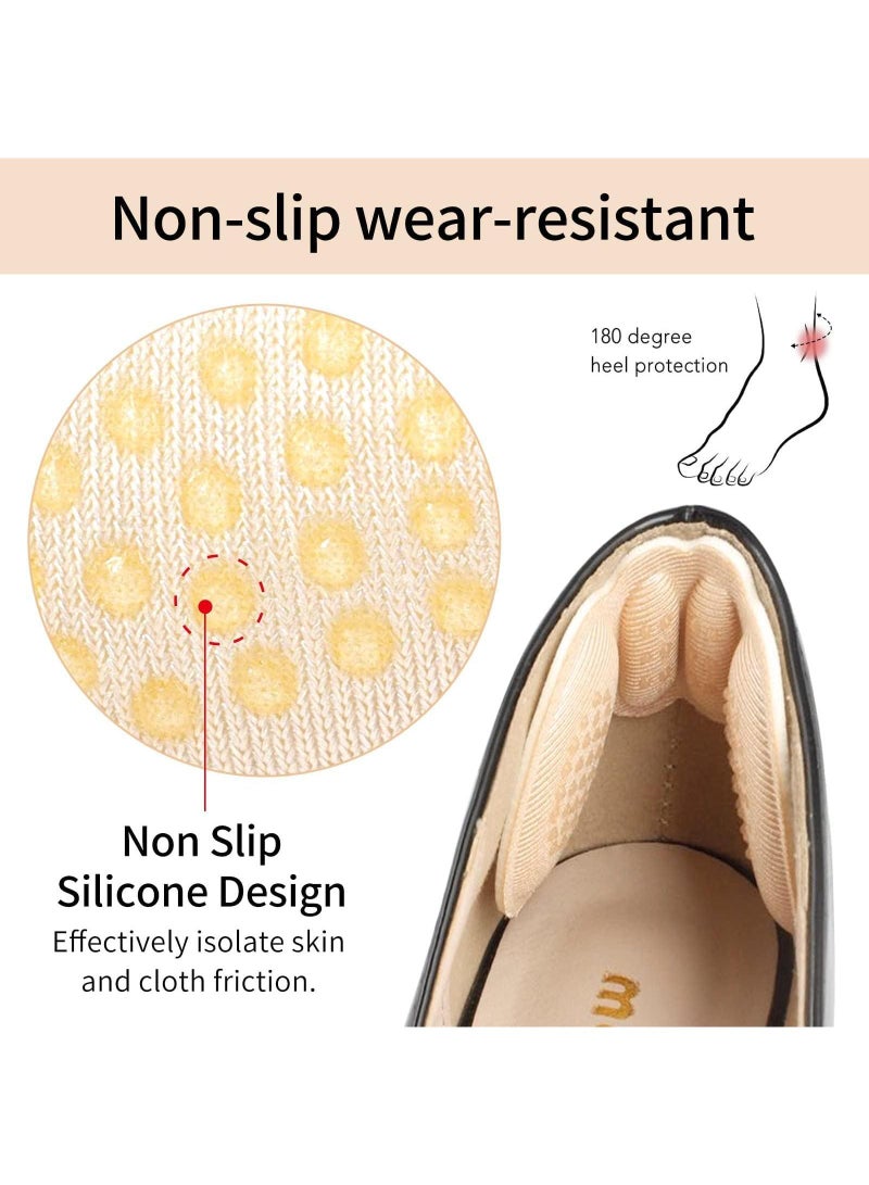 Sweet seven 4Pairs Heel Pads for Shoes That are Too Big Heel Inserts for Women Anti-Slip Heel Grips Liner Cushions and Inserts for Women Men's Shoe Heel Inserts Prevent Rubbing Blisters Heel Slipping - Image 2