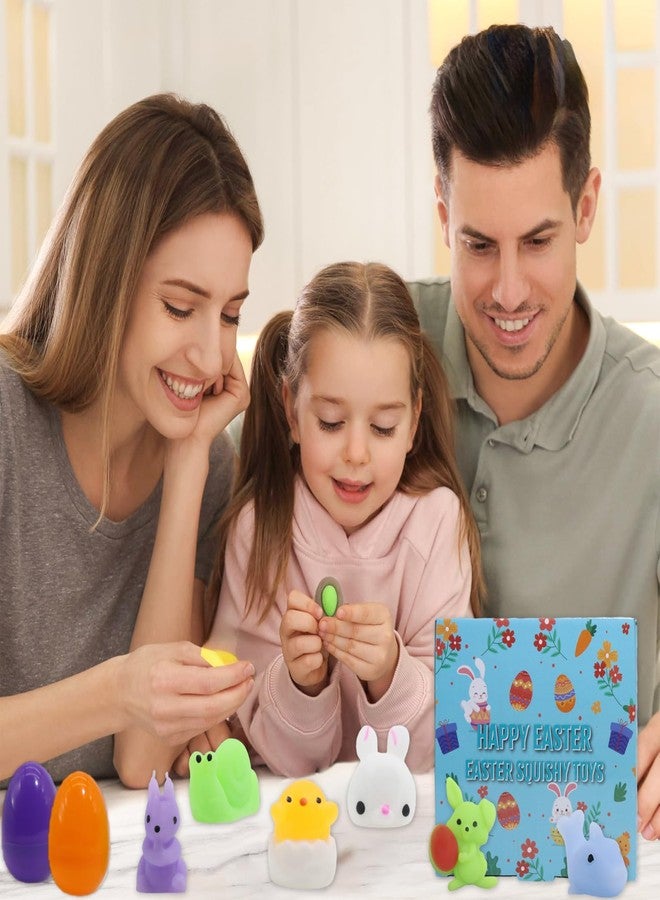IUULOB 24 Pcs Easter Eggs with Mochi Squishy Toys, Animal Stress Reliever Squishy Toy for Kids Easter Eggs Hunt, Party Favor, Basket Stuffers, Classroom Prize Supplies - Image 2