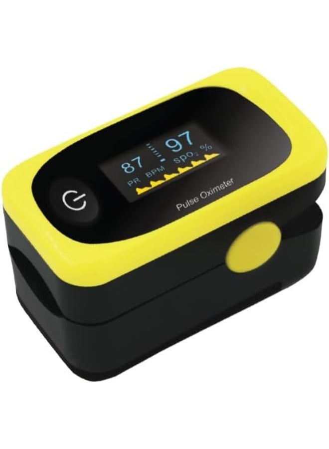 جهاز قياس الأكسجين Pulsox-304 – لقياس نسبة الأكسجين والنبض والتنفس من الإصبع – شاشة OLED – سهل الحمل والاستخدام - Image 1