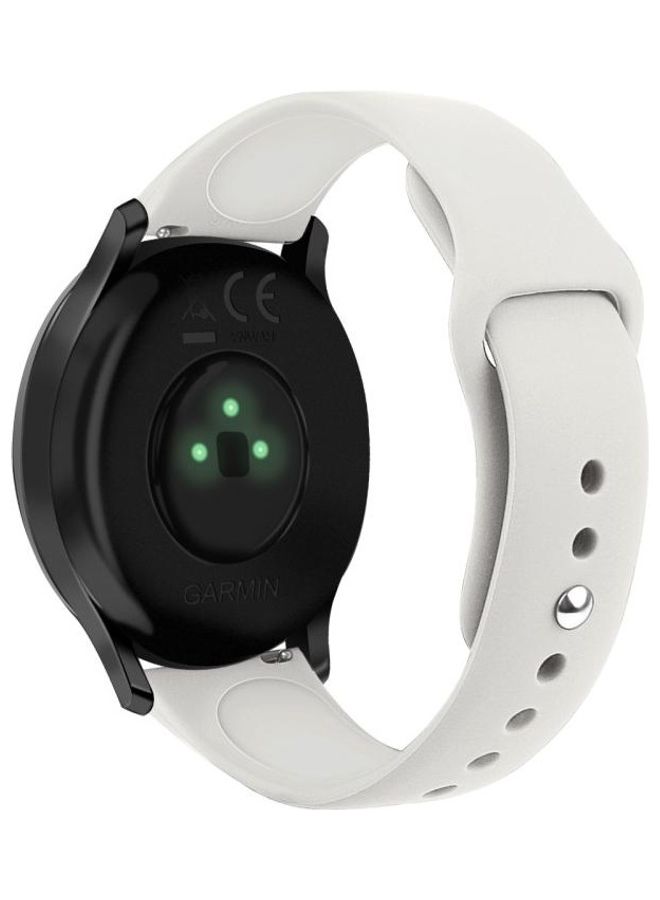 BGM Replacement Watch Band For Garmin Vivoactive 3/Vivomove HR White - Image 1