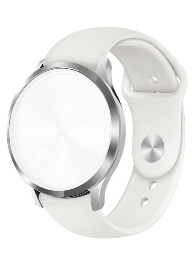 BGM Replacement Watch Band For Garmin Vivoactive 3/Vivomove HR White - Image 2