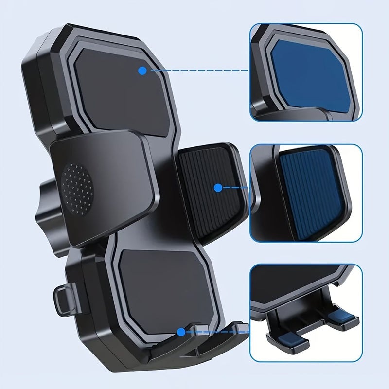 Flexible Strong Suction Cup Car Phone Holder Long Arm Universal Black Phone Mount - Image 3