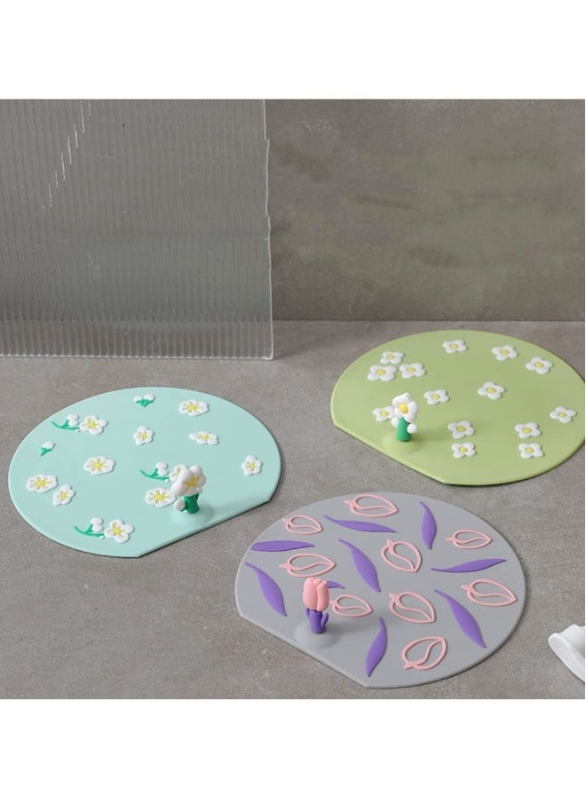 Generic Anti Odor Mat Silicone Bathtub Stopper, Tub Stopper Silicone Floor Drain Anti-Odor Mat, for Kitchen Bathroom Laundry Shower Floor, 3 Pieces  - Image 4