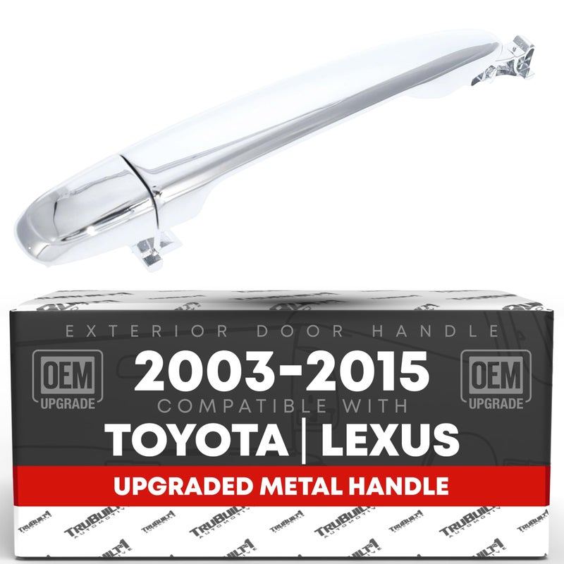 T1A Exterior Rear DriverPassenger Door Handle Upgraded Metal Compatible with 0515 Toyota Tacoma 0509 4Runner 0711 Camry 0309 Lexus GX470 All Chrome OEM 6921058010 6921135080 6922730070 - Image 2