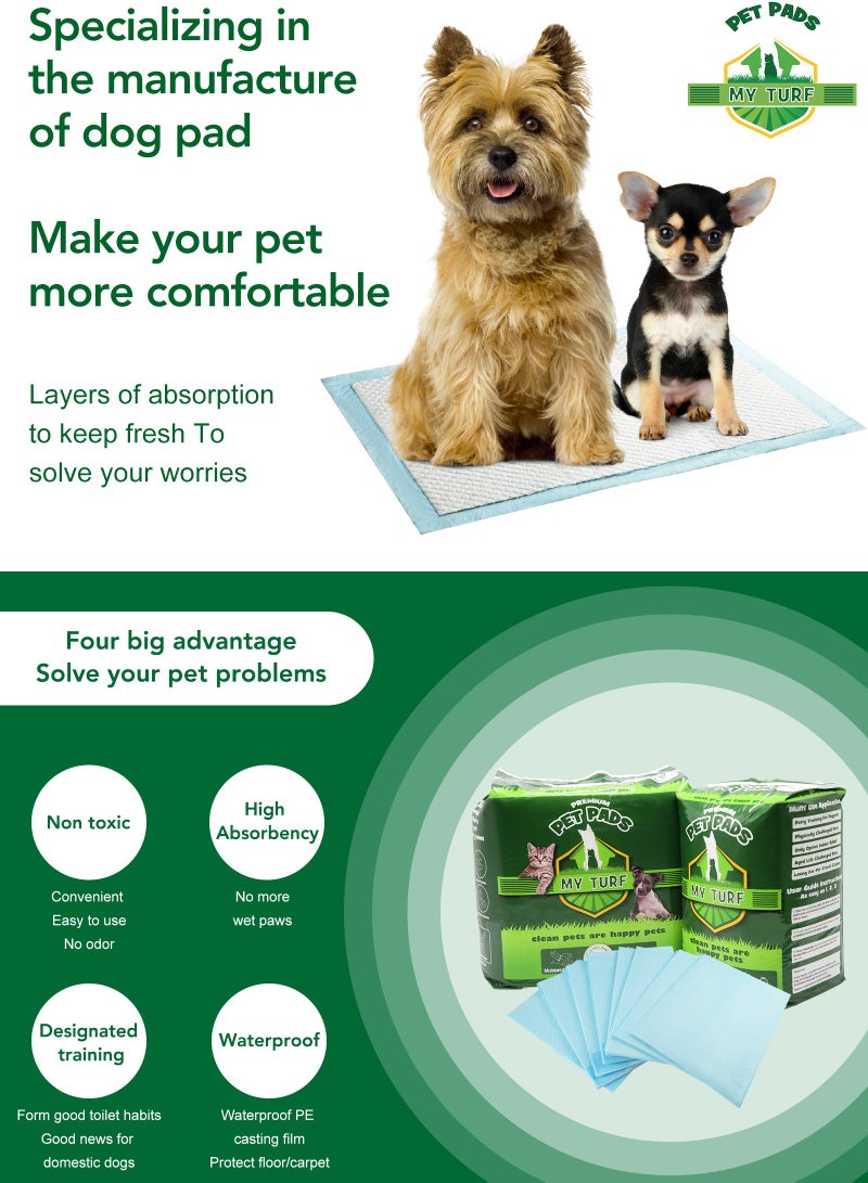 MY TURF Puppy Ultra Absorbent Training Pads For Dogs 60CM X 60CM Large Size (30 Pads) With 6 Layer Safety, Dog Training Pads, Dog Pee Pads, Large Puppy Pads, Puppy Toilet Training, White - Image 5