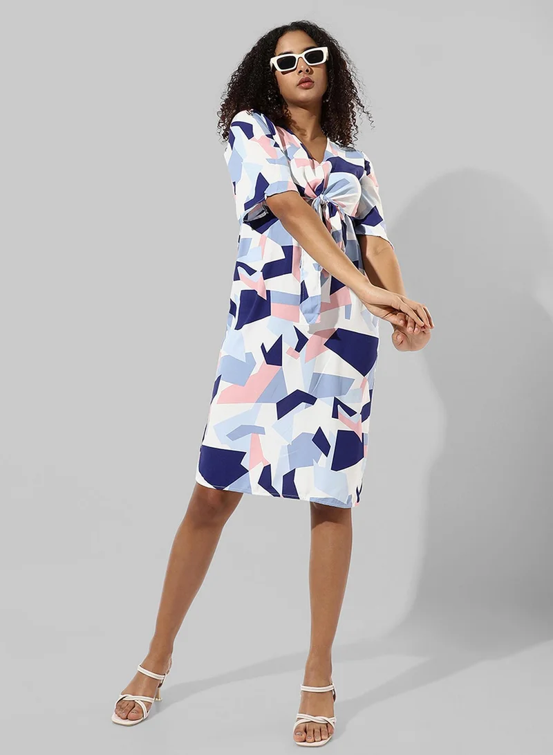 PINACOLADA  Women's Multicolour Tie-Up Block Dress for Women | Best Price UAE
