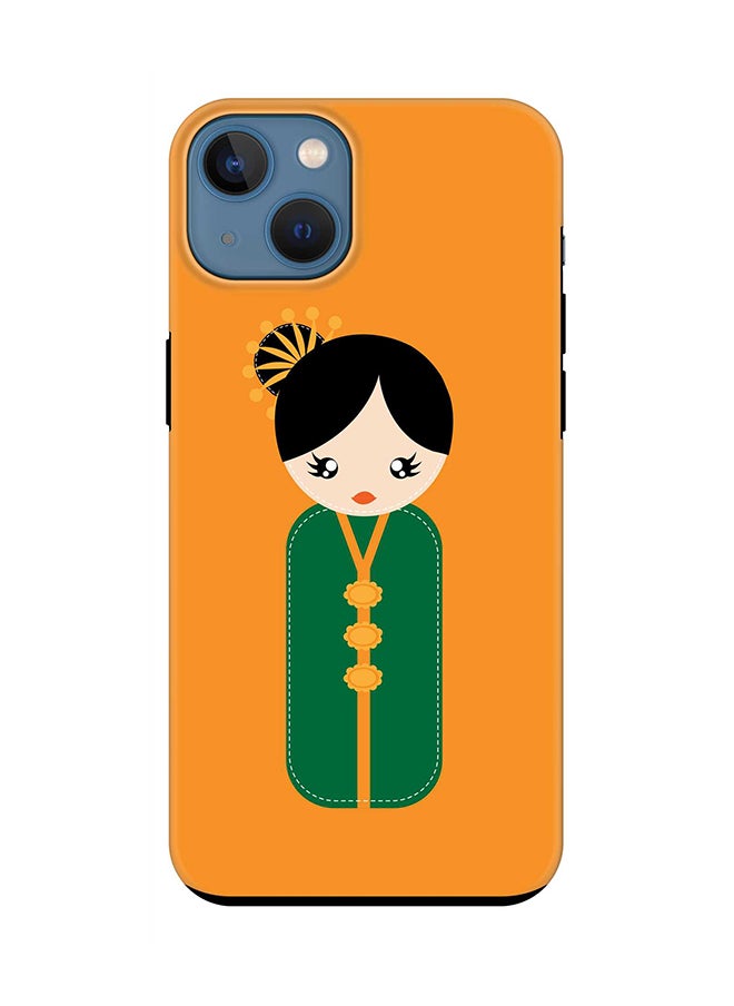 Stylizedd - Tough Pro Series Case for Apple iPhone 14 Plus Case Dual Layer hybrid PC & TPU Customized Mobile Cover Shield with inner TPU protection Matte Finish - Japanese Doll - Image 1