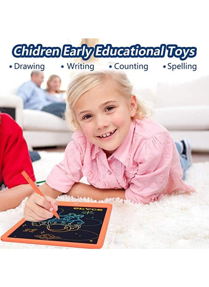 MONOGUE Kids Drawing Board Colorful  10 Inch LCD Writing Erasable and Reusable Pad  - Image 4
