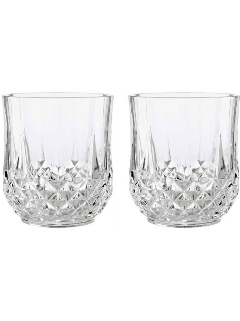 AFAST Party Perfect Elegant WaterJuice Glasses Enjoy with Every Sip for Water Juice Cold Drinks Beverages Clear 200 Ml 7 X 7 X 9 CM - Image 1