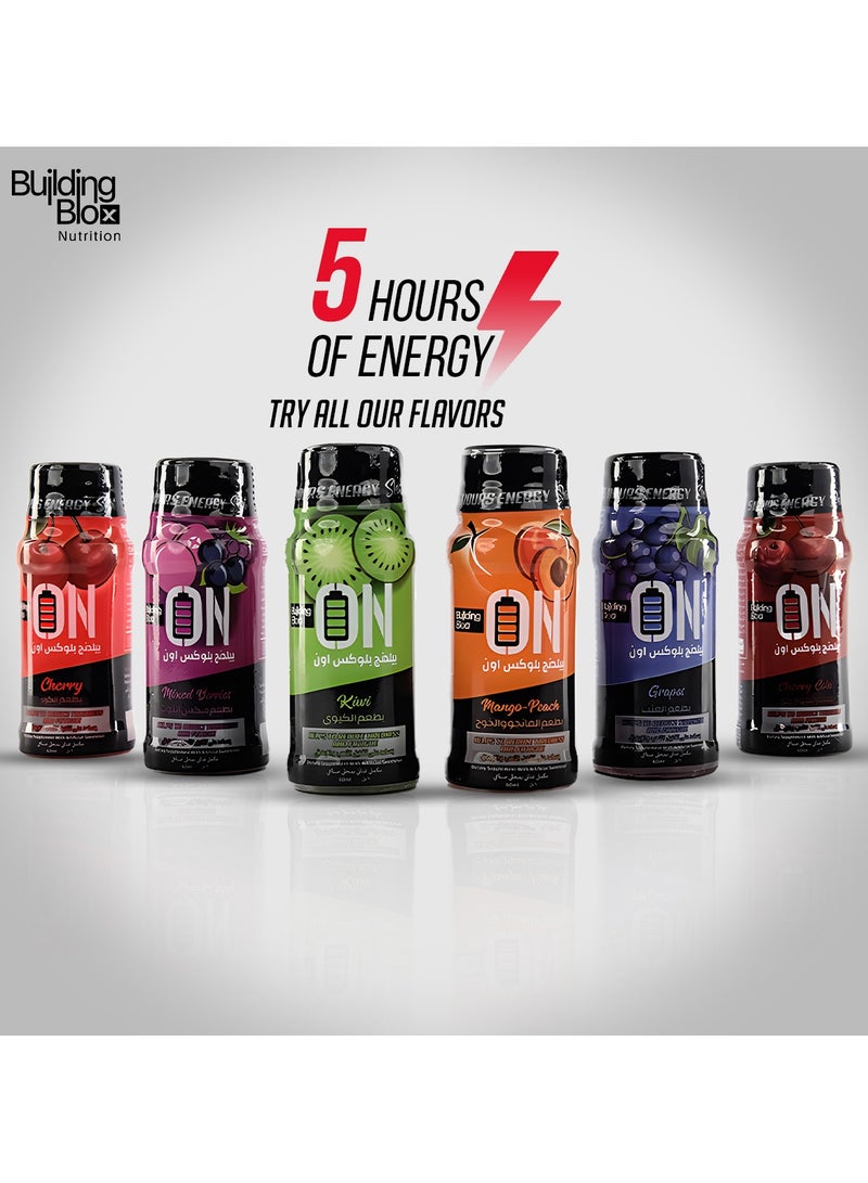 Building Blox ON Energy Shot -  Cherry  (Pack of 15 Servings) - Image 4