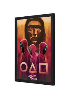 LOWHA Poster in Black Frame with Squid Game Characters Printed Painting Poster  - Image 1