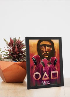 LOWHA Poster in Black Frame with Squid Game Characters Printed Painting Poster  - Image 2