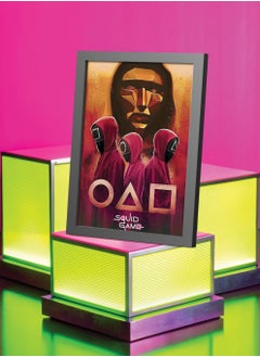 LOWHA Poster in Black Frame with Squid Game Characters Printed Painting Poster  - Image 3