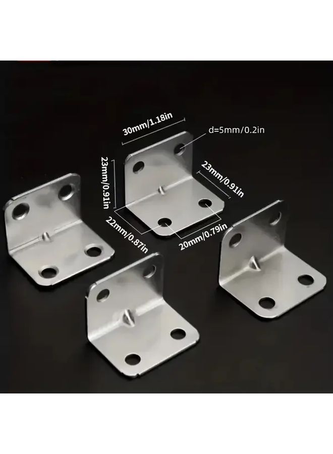50 Pcs 1 2mm L Shaped Angle Brackets With Screws For Furniture Shelf Support - Image 2