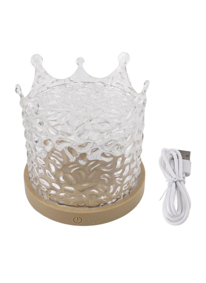 Thoraya Wave Night Light 3 Colors 1000mAh USB Rechargeable Brightness Adjustable Rotating Water Ripple Effect Projector Table Lamp  - Image 1