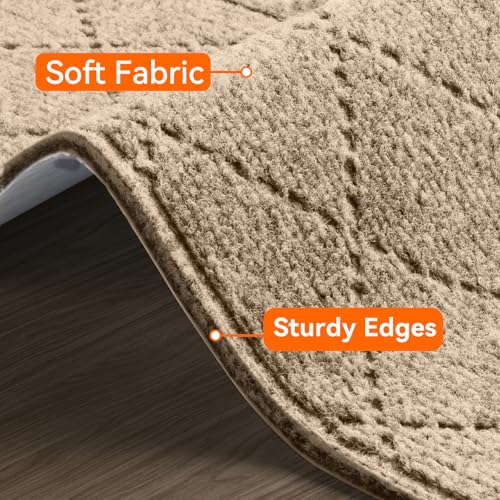 DailyCuddles Stair Treads for Wooden Steps 4 PCS - 8’’ x 30’’, Non Slip Stair Runner, Machine Washable Stair Rugs Strips for Kids Pets and Elderly, Indoor Carpet for Stairs (Khaki) - Image 3