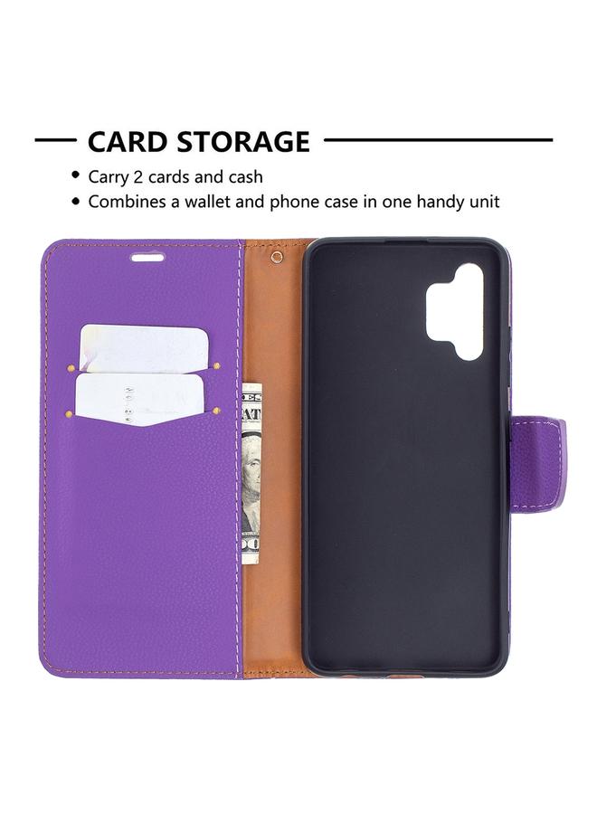 S-TOP Case For Samsung Galaxy A32 4G Litchi Texture Pure Color Horizontal Flip Leather Case with Holder & Card Slots & Wallet & Lanyard - Image 4