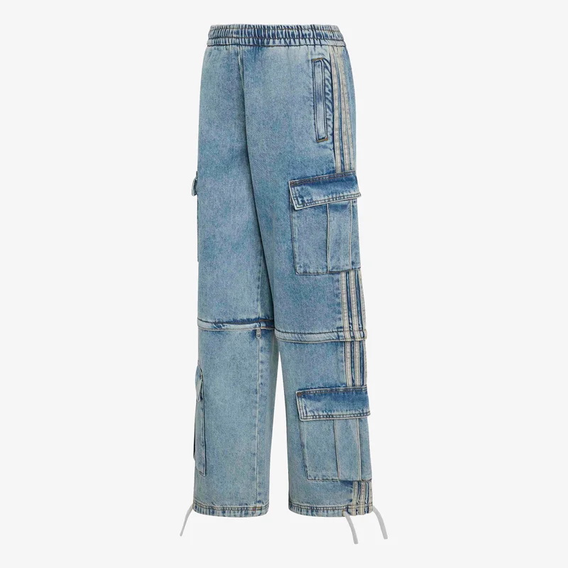 MID-RISE 2-IN-1 DENIM PANTS