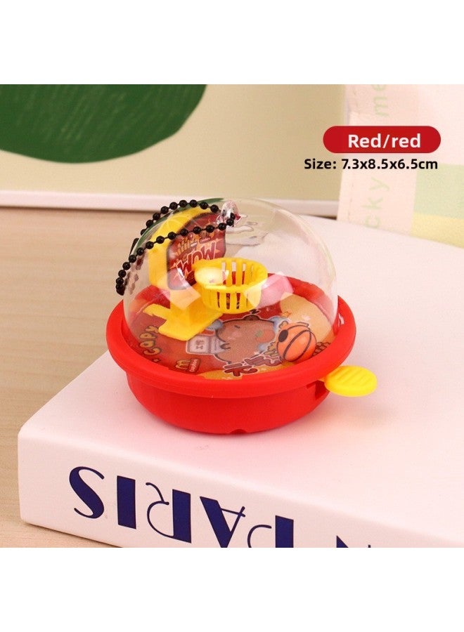 سلسلة مفاتيح إبداعية صغيرة على شكل آلة كرة سلة لإخراج الأصابع، لعبة آلة كرة سلة للأطفال، زينة معلقة، هدايا صغيرة للسوبر ماركت