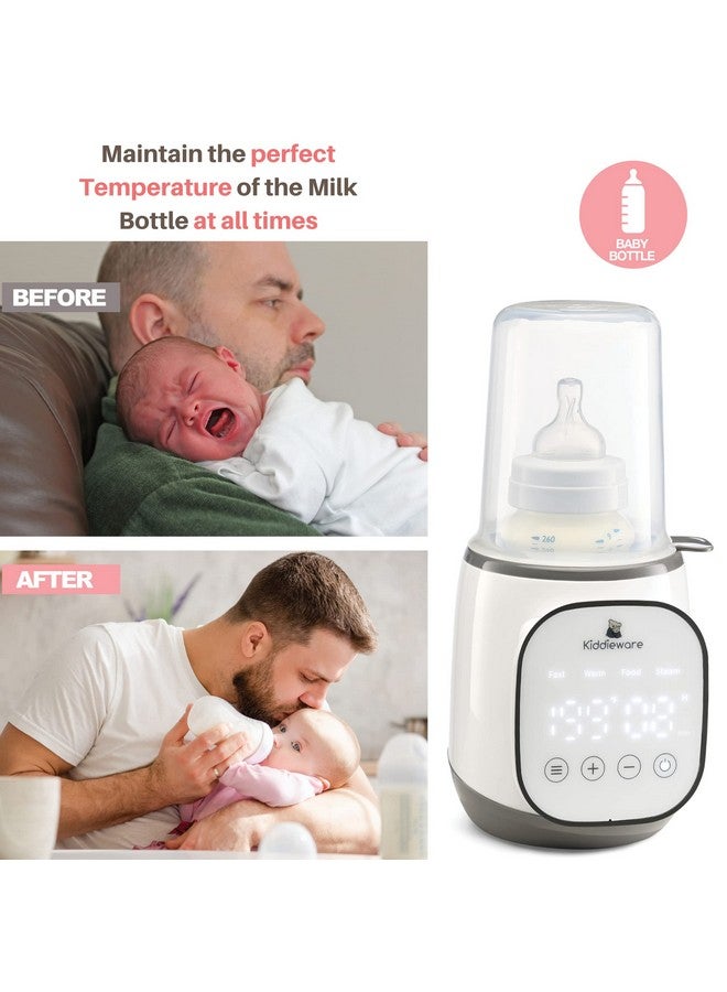 Kiddieware Baby Bottle Warmer for Breastmilk - 5-in-1 Feeding Bottle Warmers for all Bottles, Food Jars, and Breastmilk Bags - Smart Accurate Temperature Control, Automatic Shut-Off Milk Warmer for Baby - Image 4