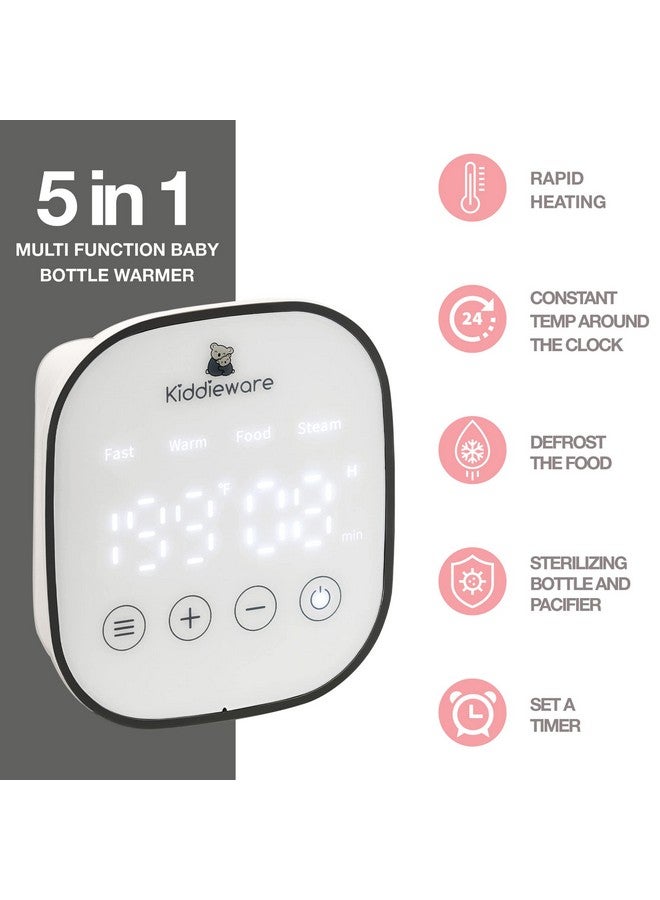 Kiddieware Baby Bottle Warmer for Breastmilk - 5-in-1 Feeding Bottle Warmers for all Bottles, Food Jars, and Breastmilk Bags - Smart Accurate Temperature Control, Automatic Shut-Off Milk Warmer for Baby - Image 2