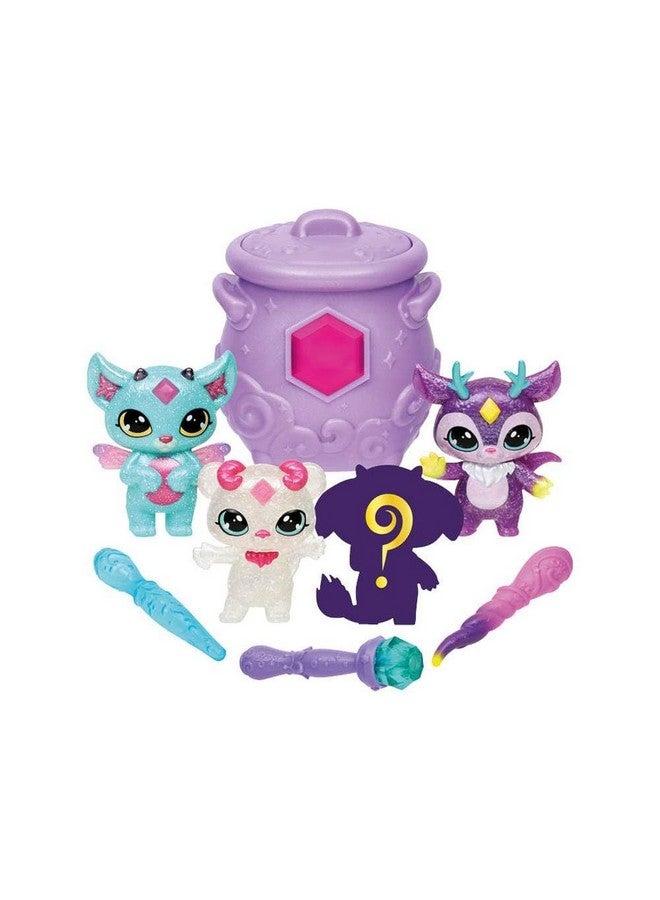 Magic Mixies Mixlings Sparkle Magic Mega 4 Pack, Magic Wand Reveals Magic Power, for Kids Aged 5 and Up - Image 1