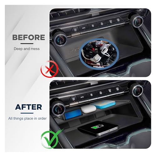 Carwiner Center Console Organizer Tray Compatible with 2024-2026 Chevy Traverse Accessories, Console Storage Box Compartment Tray（Not Compatible with 2024 Chevy Traverse Limited） - Image 3