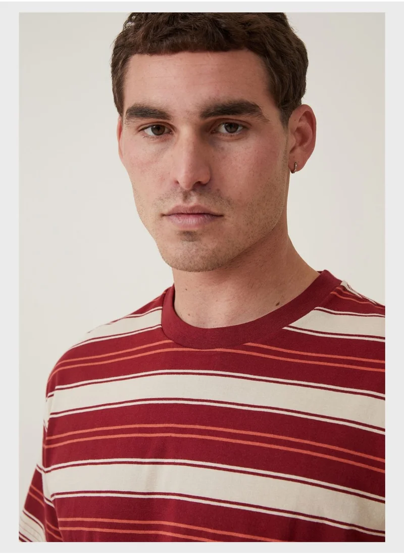 Cotton On Striped Crew Neck T-Shirt