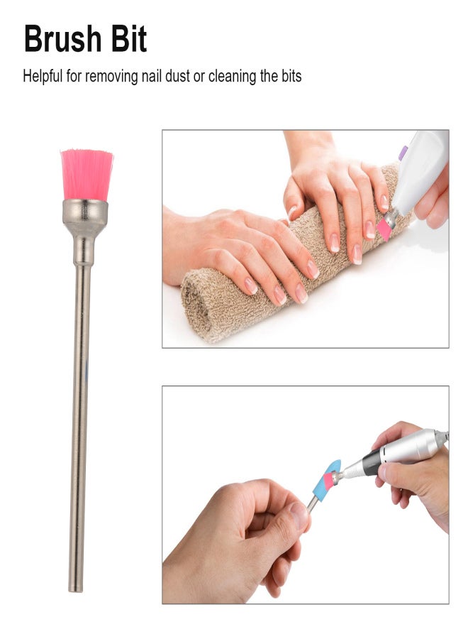 Nail Drill Bits Ceramic Nail Drill Bit Set for Acrylic Gel Nail Polishing Cuticle Dead Skin Removal Replacement Nail Drill Bits for Nail Drill Machine Manicure Pedicure Tools 6pcs - Image 2