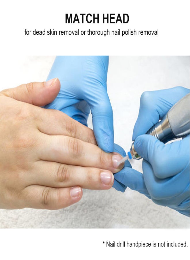 Nail Drill Bits Ceramic Nail Drill Bit Set for Acrylic Gel Nail Polishing Cuticle Dead Skin Removal Replacement Nail Drill Bits for Nail Drill Machine Manicure Pedicure Tools 6pcs - Image 4