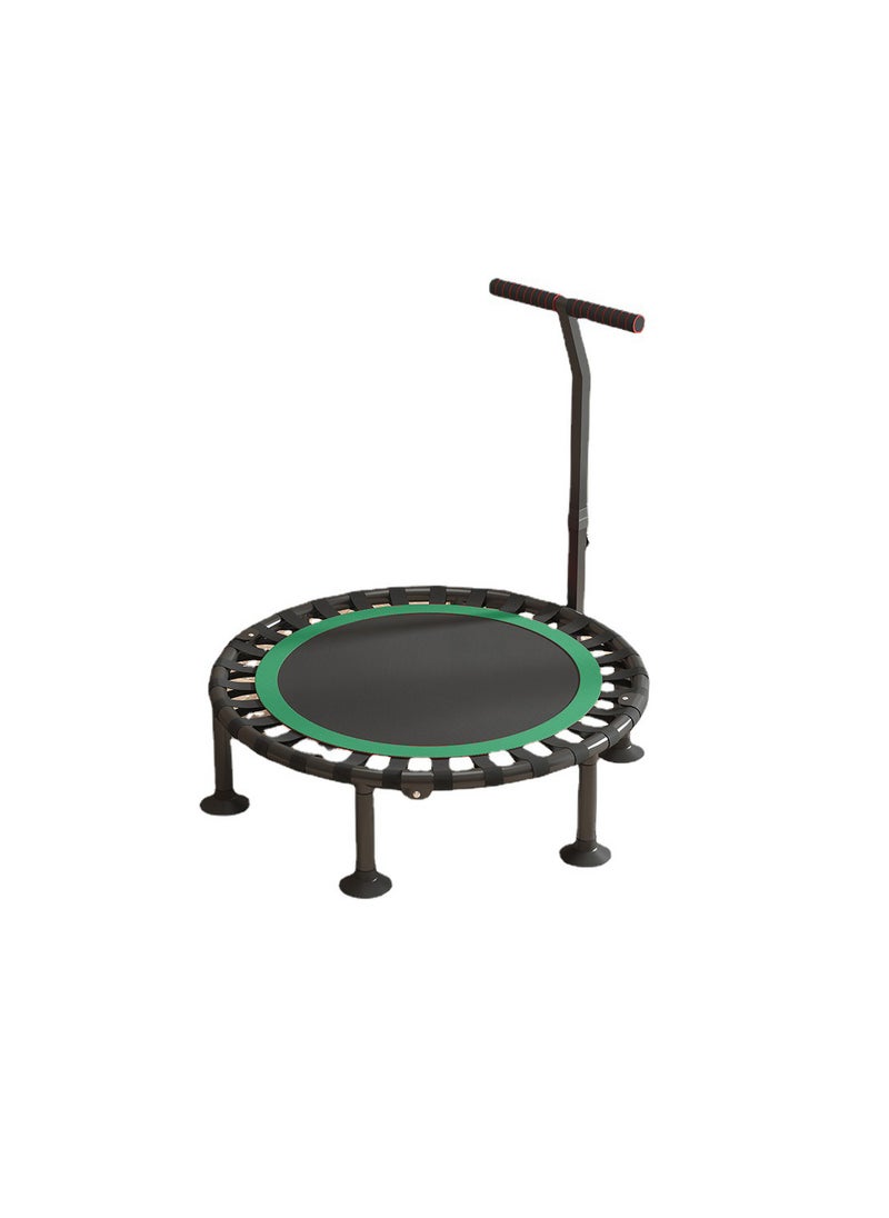 Glanfen - 40 inch Silent Kids Indoor Trampoline Mini Trampoline with Adjustable Handle Bar Fitness Trampoline Bungee Rebounder Jumping - Image 1