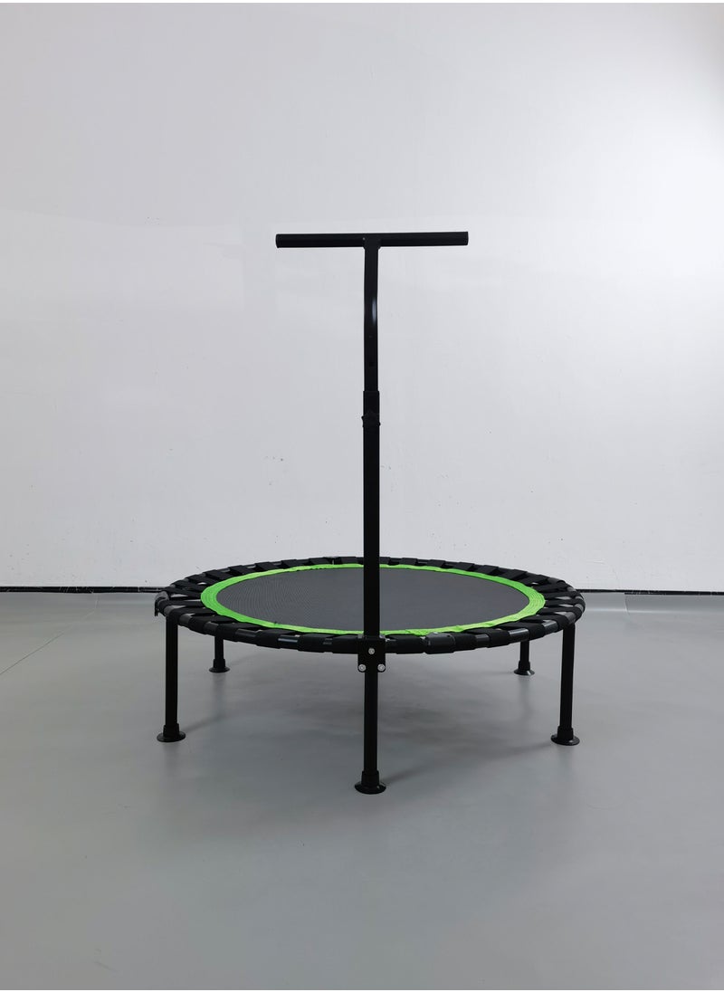 Glanfen - 40 inch Silent Kids Indoor Trampoline Mini Trampoline with Adjustable Handle Bar Fitness Trampoline Bungee Rebounder Jumping - Image 1