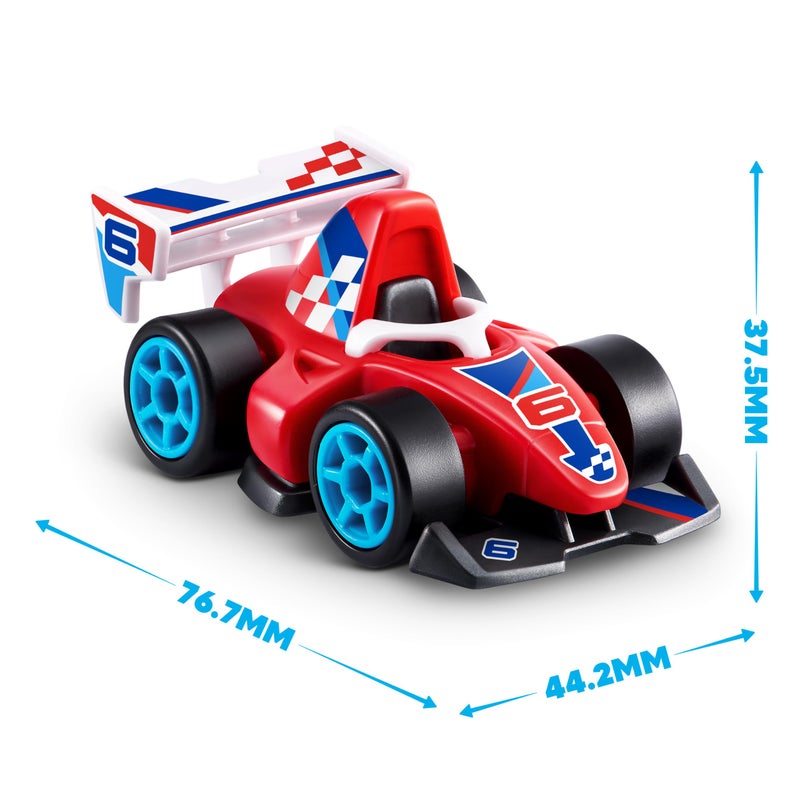 5 Surprise Make-A-Racer Race Car Vehicle Themed Novelty Unboxing Toy Collectible Mini's by ZURU (2 Capsules) - Image 3
